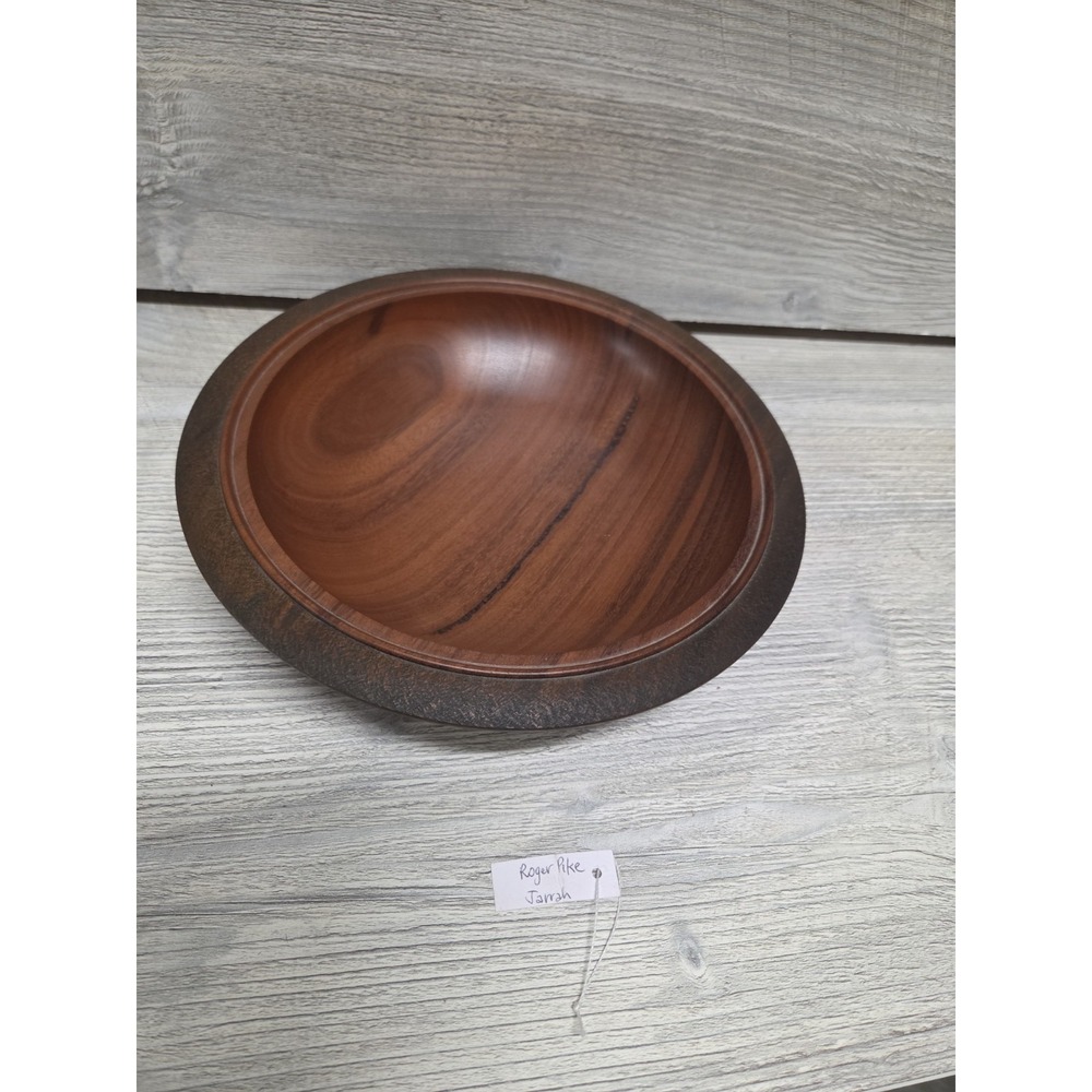 Studio Artist Roger Pike 9" Turned Jarrah Wood Bowl Sculpture Australian MCM C6